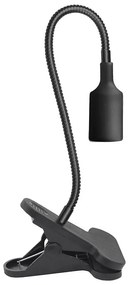 Lampada da tavolo flessibile con clip PLANTY 1xE27/30W/230V nero