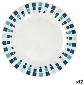 Piatto da pranzo Quid Simetric Azzurro Ceramica 23 cm (12 Unità)