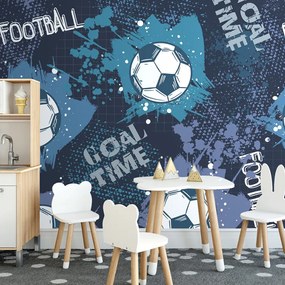 Carta da parati – Pallone da Calcio in Blu