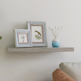 Scaffale A Parete Grigio Cemento 60x23,5x3,8 Cm İn Mdf /