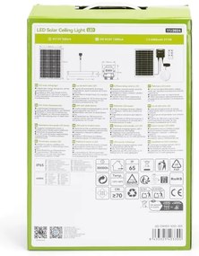 Aigostar - Lampada LED solare LED/70W/12V 6000 mAh 6500K diametro 20,5 cm
