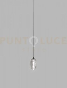 Damasco sospensione p cristallo cristallo nickel satinato 1 luce at...