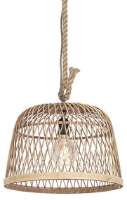 Lampada a sospensione in rattan rustica - Calamus