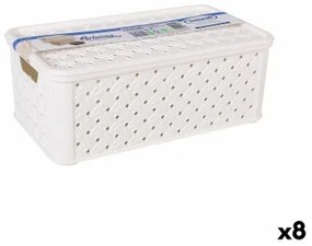 Scatola portaoggetti con coperchio Tontarelli Arianna Plastica Bianco 4 L 29 x 16,6 x 11,2 cm (8 Unità)