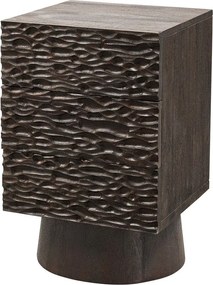 Comodino marrone scuro in mango massiccio Crumble – WOOOD