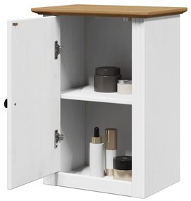 Pensile Da Bagno Bodo Bianco E Marrone 44x30x60 Cm /