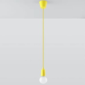 Lampadario a sospensione con filo DIEGO 1xE27/60W/230V giallo