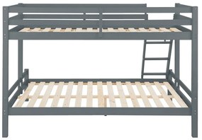 Letto a castello grigio in legno di pino Alpi2 - Støraa