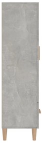 Credenza grigio cemento 70x31x115 cm in legno multistrato