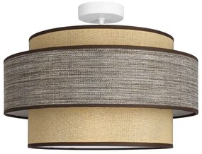 Lampadario a plafone GRACE 1xE27/60W/230V diametro 40 cm color crema/marrone