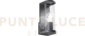 Applique rosen antracite in alluminio e vetro 1 luce attacco e27 ip...