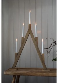 Markslöjd 706161 - Candelabro natalizio BJURFORS 5xE10/3W/230V marrone