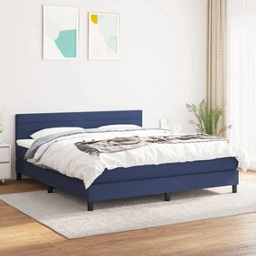 Giroletto A Molle Con Materasso Blu 160x200 Cm İn Tessuto /