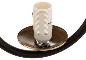 Jupiter Applique Samba, vetro opalino/nero 1 luce