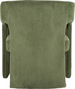 Poltrona in velluto a coste verde Vigor - Leitmotiv