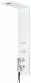 Colonna doccia multifunzione bianco opaco con 4 getti in acciaio inox