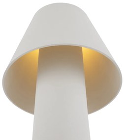 Lampada Da Terra Moderna Da Esterno Metallo Bianco Luce Led 5W Ip65
