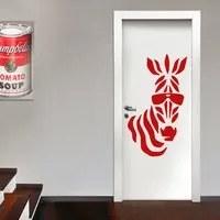 ZEBRA - Adesivo murale wall sticker in vinile 55x95 cm Colore: Rosso