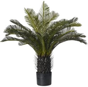 Pianta artificiale in vaso di plastica, cycas H 70 cm, Ø 17 cm