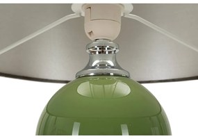 Lampada da tavolo grigio-verde con paralume in tessuto (altezza 65 cm) Eva - Mauro Ferretti