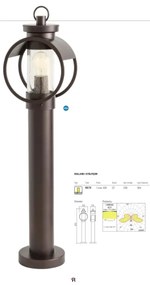 Redo 9573 - Lampada da esterno COMPASS 1xE27/42W/230V IP33