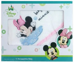 Accappatoio Baby a Triangolo in Spugna Disney Minnie  Colore Rosa