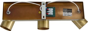 Plafoniera moderna bronzo 3 luci regolabile rettangolare - Jeana