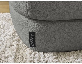 Divano angolare grigio scuro (con penisola a sinistra/con chaise lounge) con rivestimento in bouclé Leonore – Bobochic Paris