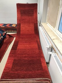 Loribaft Tappeto persiano 330 x 90 Rosso (Iran) Annodato A Mano