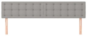 Testiere 2 pz grigio chiaro 100x5x78/88 cm in tessuto