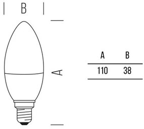 Oliva 470lm 4,9 W E14 OP WW DIM