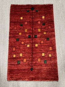 Gabbeh Tappeto 60 x 90 Rosso (Iran) Annodato A Mano
