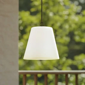 Lindby Alaidada sospensione, tronco di cono bianco