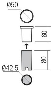 Redo 90042 - Lampada LED da incasso INCAS LED/2,3W/230V IP65