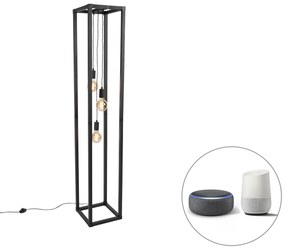 Lampada da terra intelligente nera a 3 luci con Wifi G95 - Big Cage