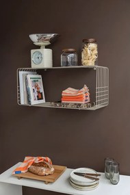 Mensola beige in metallo con ripiani multipli 70 cm Wire – Mette Ditmer Denmark