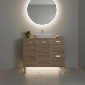 Copri colonna in truciolare faggio 2 ante L 72 x H 60 x P 43.5 cm