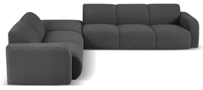 Divano angolare grigio scuro in tessuto bouclé (angolo sinistro) Molino - Micadoni Home