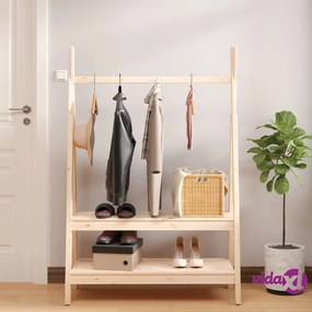 vidaXL Appendiabiti 100x45,5x150 cm Legno Massello di Pino