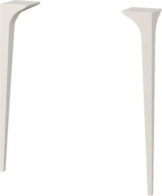 Set di 2 gambe per mobili BADEN HAUS in legno bianco opaco H 47 cm 2 pezzi