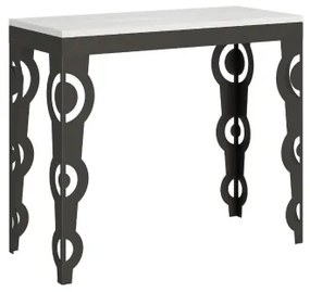 Consolle 90x40 cm allungabile a 300 cm KARAMAY EVOLUTION Bianco
