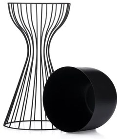 Vaso da fiori in metallo LOFT 46x20 cm nero