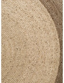 Tappeto rotondo greige in iuta reversibile e tessuto a mano ø 240 cm Jutta Greige – Hanse Home