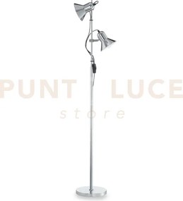 Polly lampada da terra orientabile cromo 2 luci attacco e27