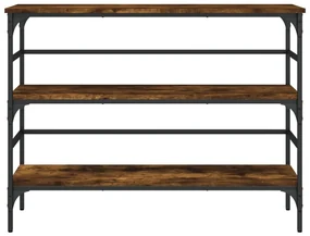 Tavolo consolle rovere fumo 100x32x75 cm legno multistrato