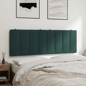 Cuscino testiera verde scuro 140 cm in velluto