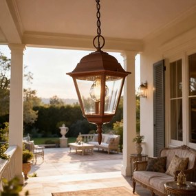 Lanterna Vintage a Sospensione E27 IP54 Corten - Serie Alfieri