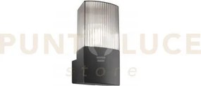 Applique dark antracite e fume' 1 luce attacco e27 ip54 10,6x11,9x2...