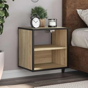Comodino A Muro Rovere Sonoma 40x31x39,5 Cm /