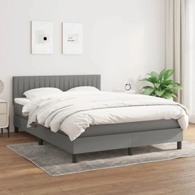 Giroletto A Molle Con Materasso Grigio Scuro 140x200cm Tessuto /